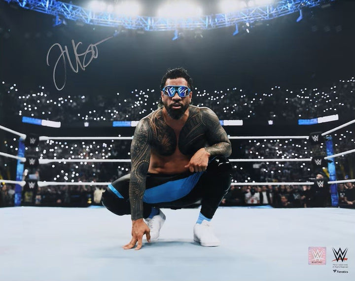 Jey Uso Signed 16x20 WWE Kneeling Photo Fanatics