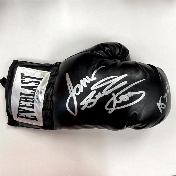 James Toney signed "Lights Out, 18x Champ" Boxing Glove autograph Beckett BAS