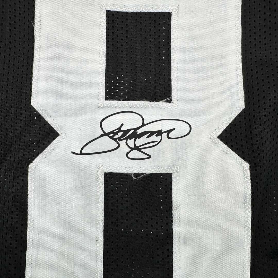 Facsimile Autographed L.C. LC Greenwood Pittsburgh Black Reprint Jersey Men's XL