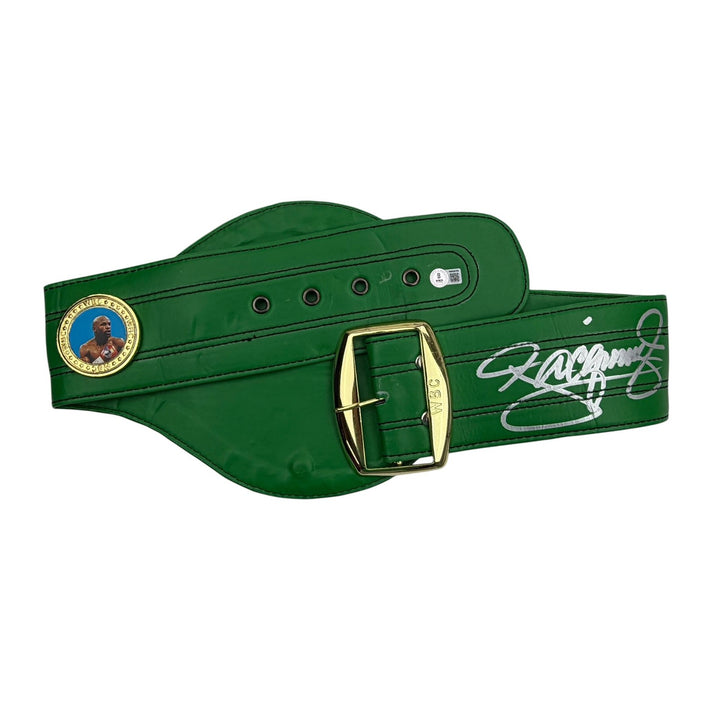 Autographed/Signed Manny Pacquiao WBC Green Boxing Replica Belt Beckett BAS COA