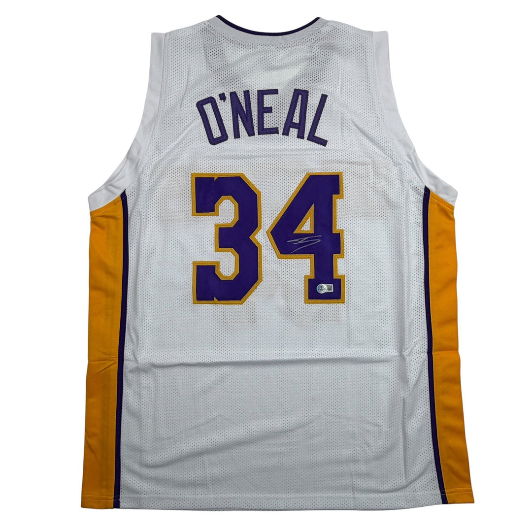 Signed SHAQUILLE SHAQ O'NEAL Los Angeles LA White Jersey JSA COA