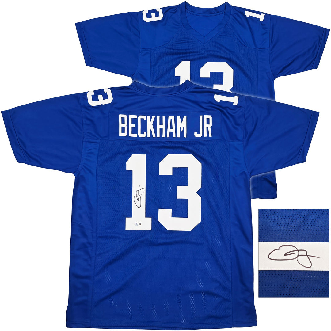 New York Giants Odell Beckham Jr. Signed Blue Jersey Beckett Wit