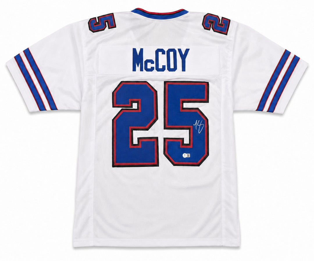 Kansas City Chiefs LeSean McCoy Signed White Jersey Beckett BAS Witness