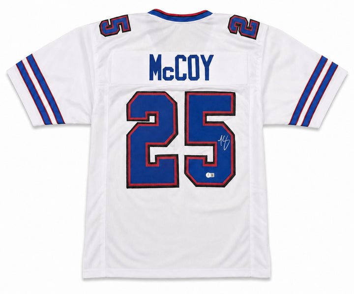 Kansas City Chiefs LeSean McCoy Signed White Jersey Beckett BAS Witness