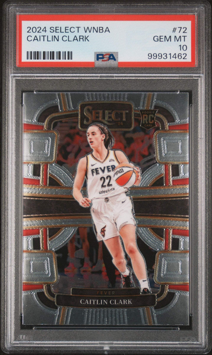 Graded 2024 Panini Select WNBA Caitlin Clark #72 Rookie Basketball Card PSA 10