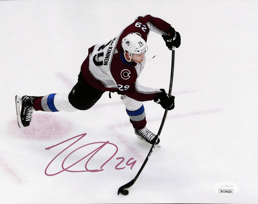 Nate MacKinnon Autographed/Signed Colorado Avalanche 8x10 Photo JSA 43468