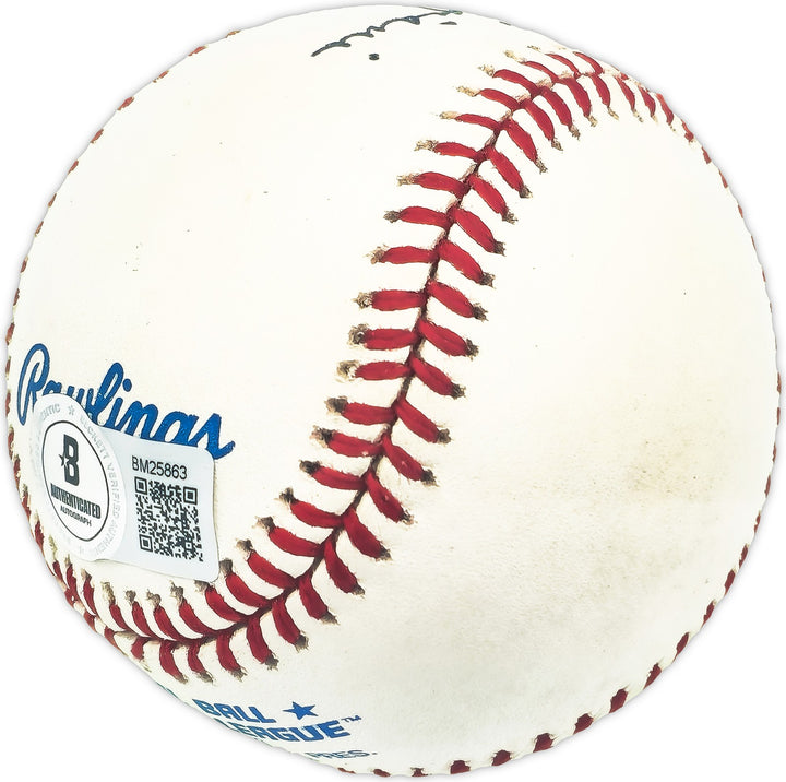 Dario Lodigiani Signed AL Baseball Philadelphia Oakland As White Sox Beckett
