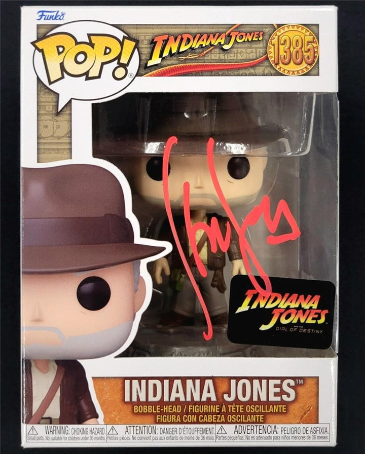 Harrison Ford signed Indiana Jones Funko Pop Figure 1385 autograph ~ Beckett BAS