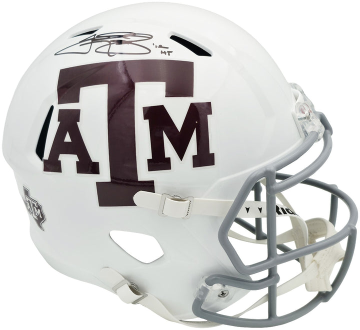 Johnny Manziel Auto Texas A&M Aggies White Full Size Speed Replica Helmet 12 HT