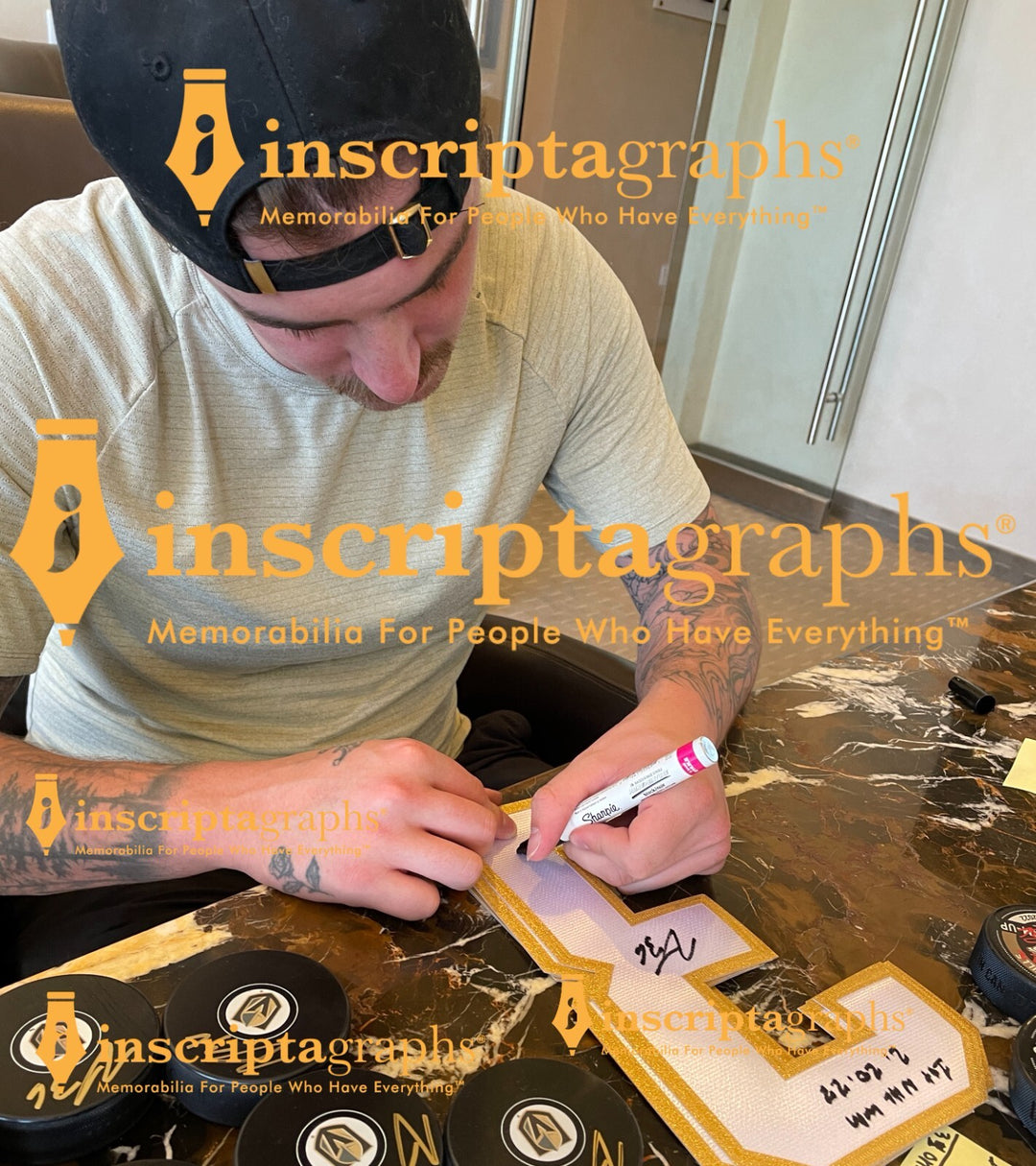 Logan Thompson Autographed Vegas Golden Knights Jersey COA IGM Signed Grey