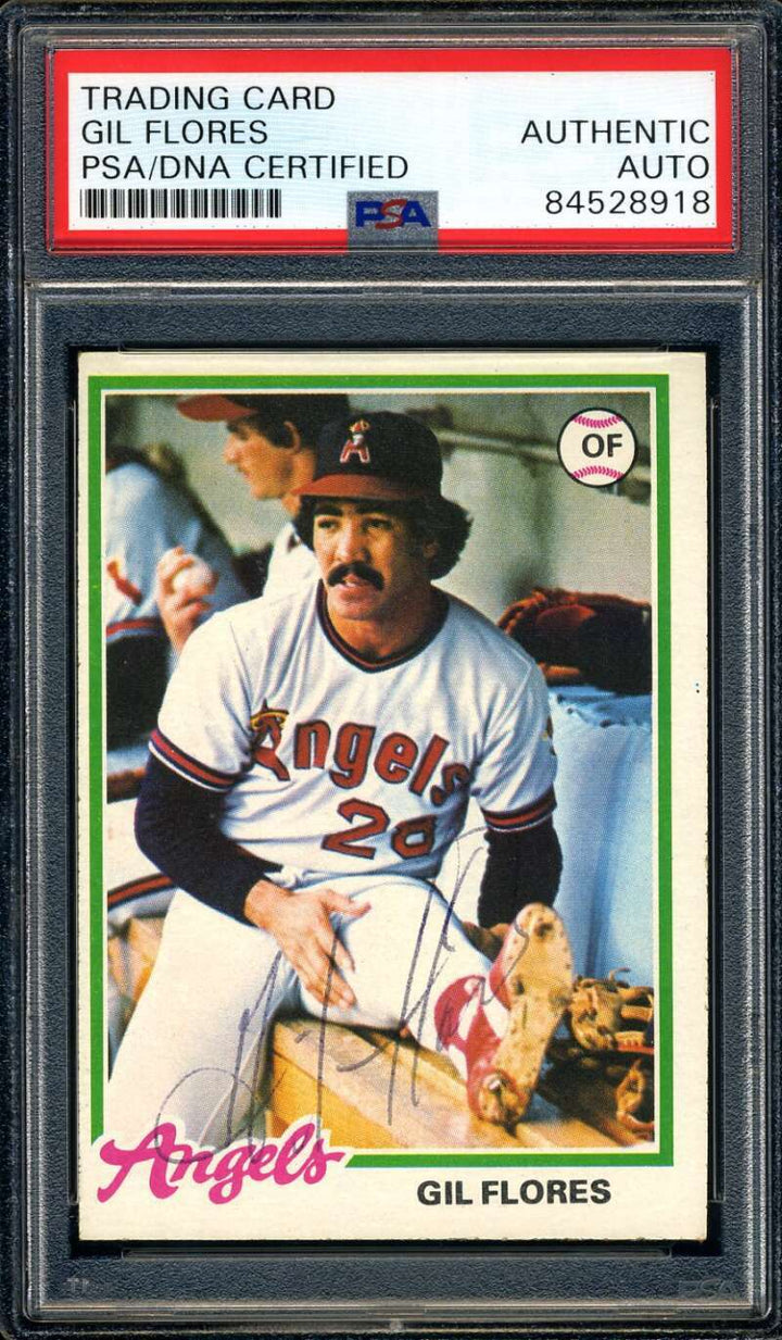 Gil Flores PSA DNA Rare Signed 1978 Topps Autograph