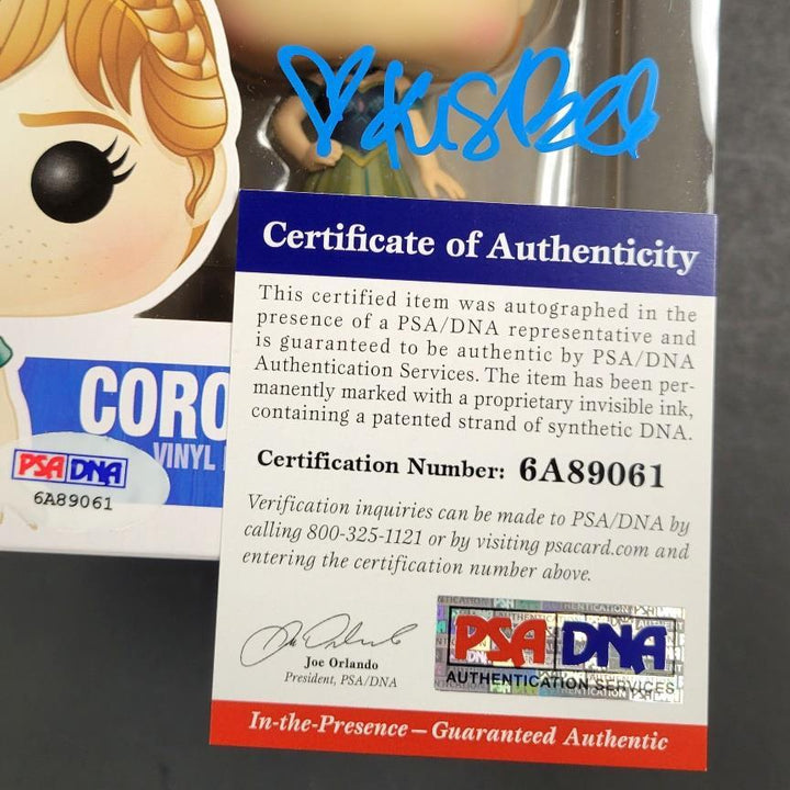 Kristen Bell autograph signed Frozen Coronation Anna Funko Pop ~ PSA/DNA COA