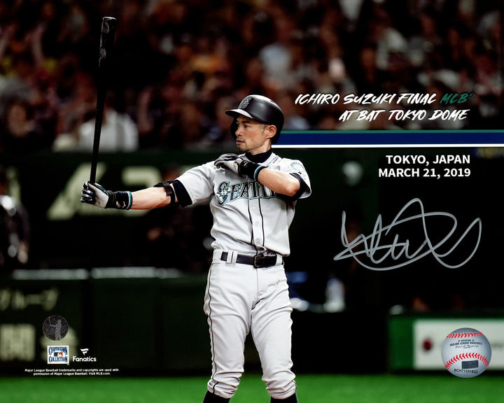 Ichiro Suzuki Signed Framed 8x10 Photo Mariners Tokyo Dome Last Game IS Holo