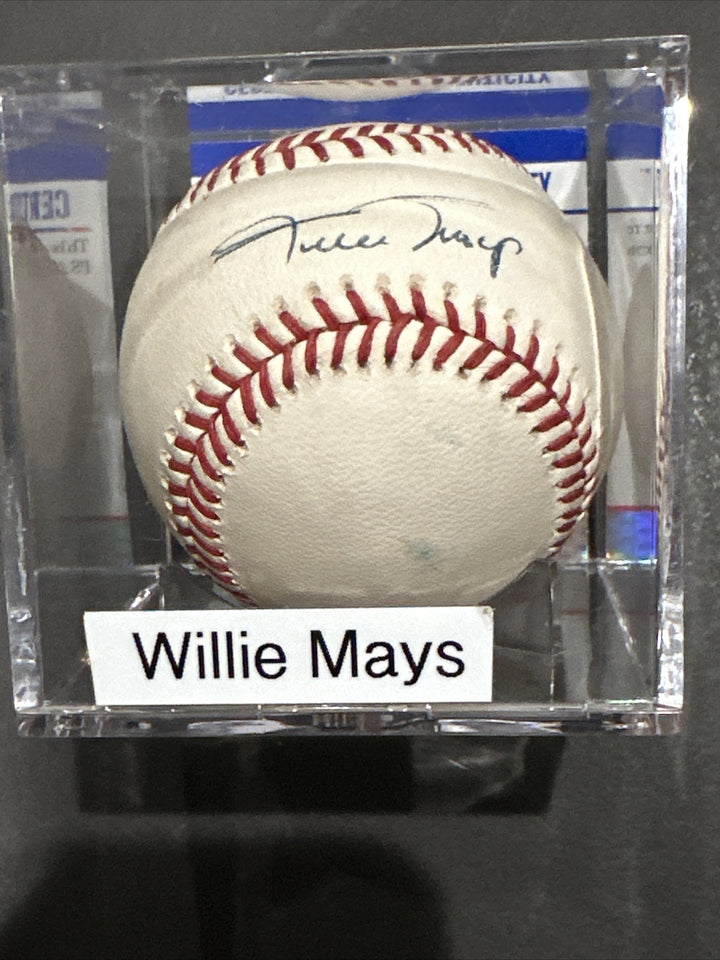 Willie Mays Signed Official NL Baseball Giants Hof Mint Autograph Ball PSA Coa