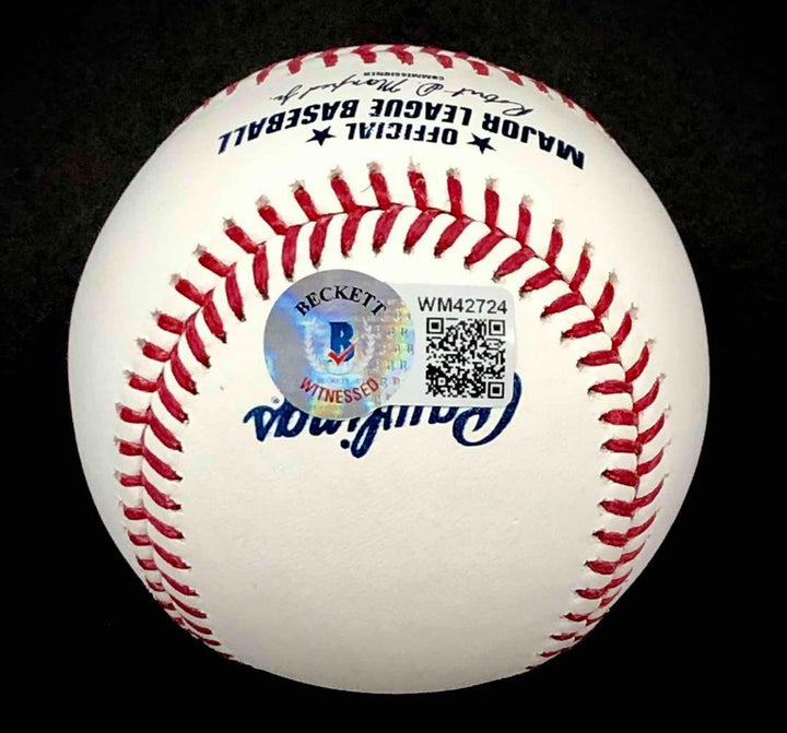 Jared Walsh autograph signed Angels 60th Baseball BAS Beckett Witness Hologram