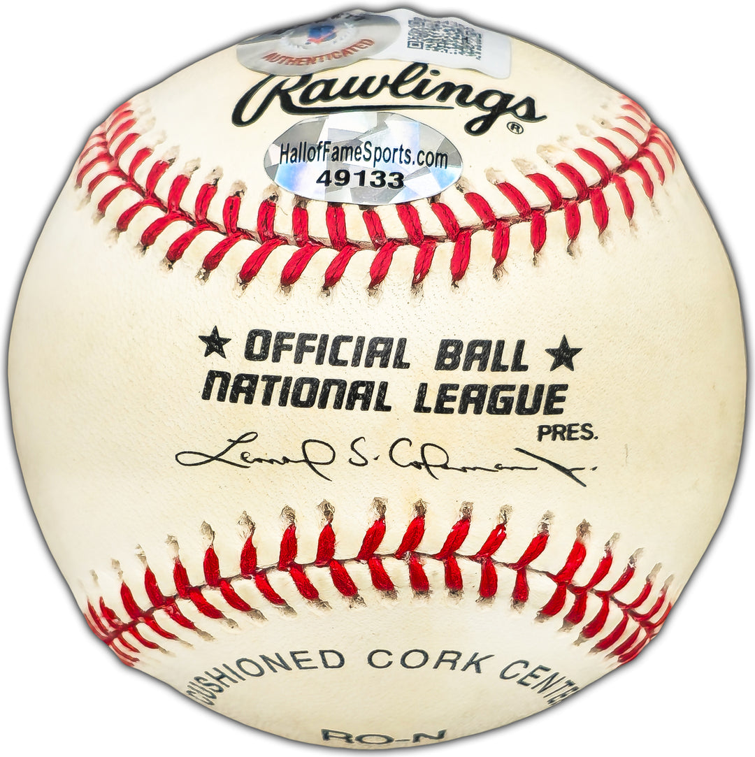Jack Banta Autographed Official NL Baseball Brooklyn Dodgers Beckett #BK44350