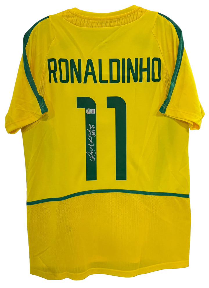 Ronaldinho Signed Nike  #11 Brazil National Team Soccer Jersey Auto BAS COA