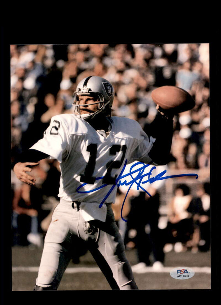 Ken Stabler PSA DNA Signed 8x10 Photograph Raiders Autograph