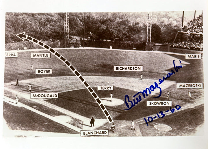 Bill Mazeroski signed Pittsburgh Pirates 60 World Series 8x10 Photo 10-13-60-CSA