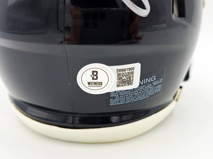 Rashod Bateman Signed Baltimore Ravens Black Speed Mini Helmet Beckett Witness