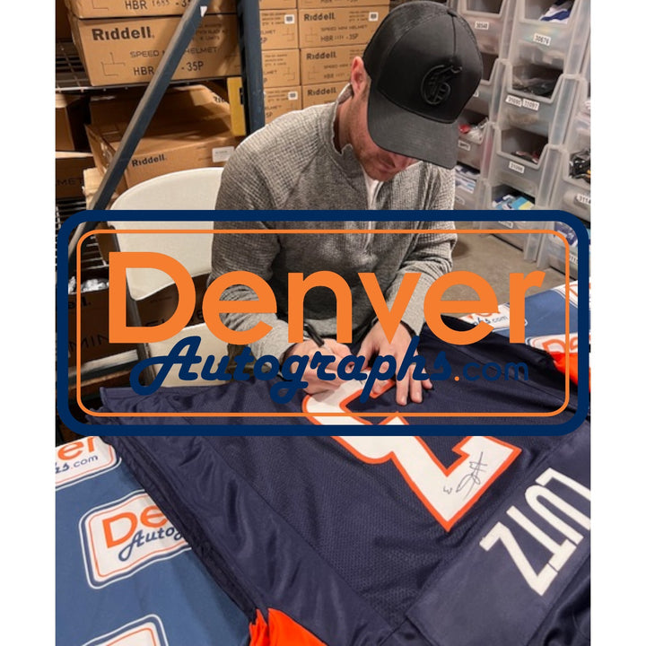 Wil Lutz Autographed/Signed Pro Style Size XL Blue Jersey Big Nutz Beckett 54672