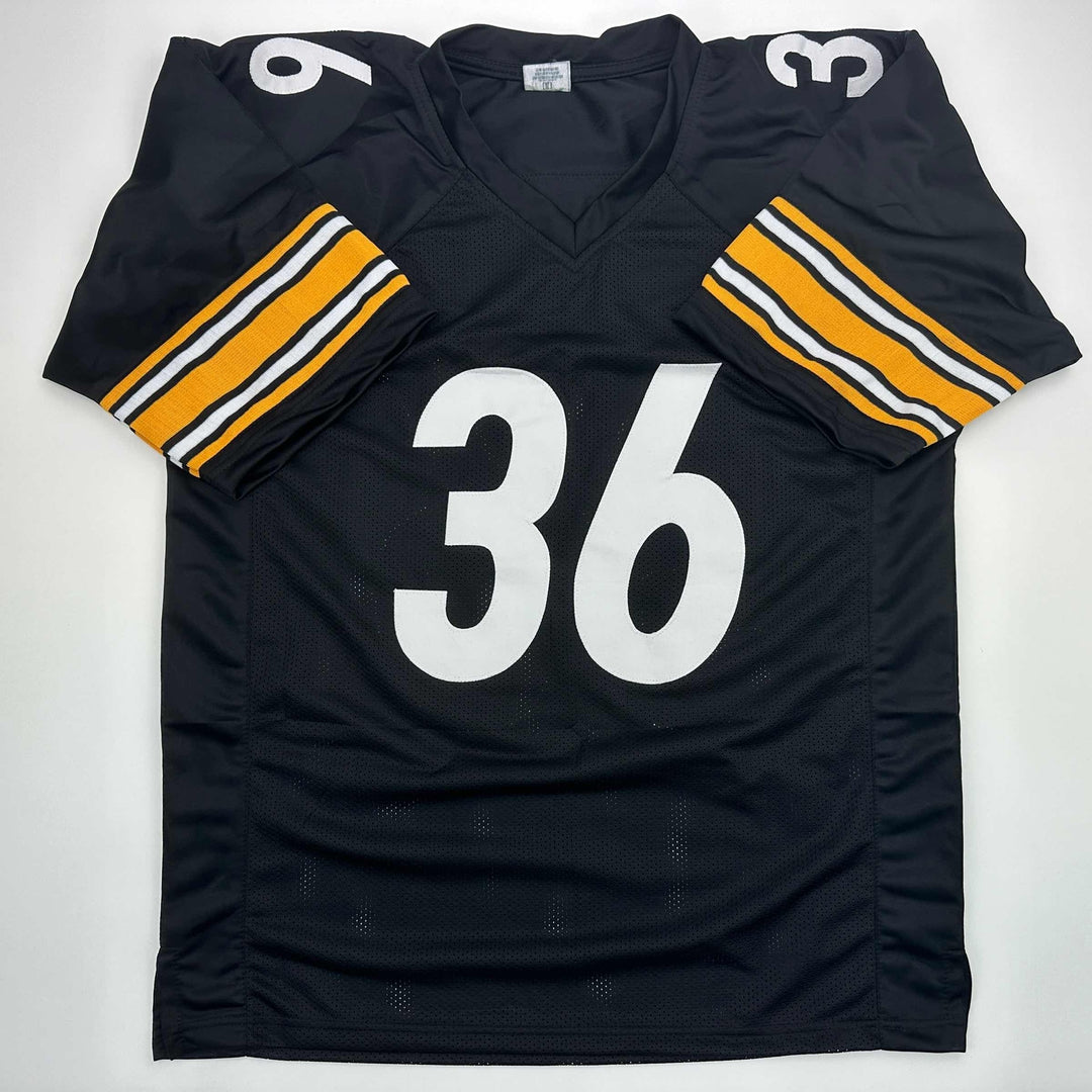 Facsimile Autographed Jerome Bettis Pittsburgh Black Reprint Jersey Size Mens XL