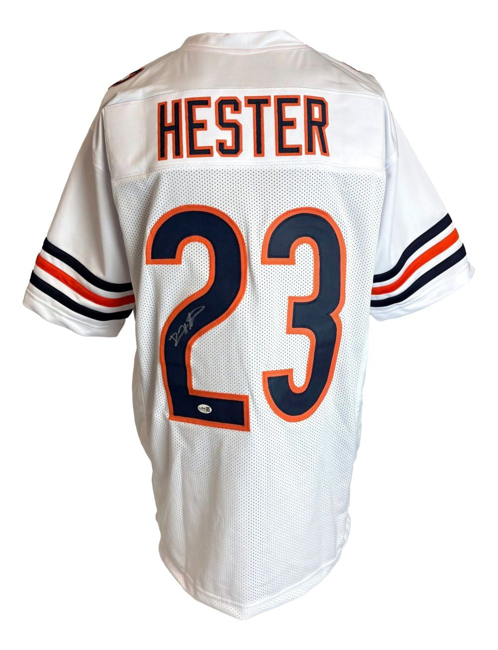 Devin Hester Chicago Signed White Football Jersey JSA QR Hologram