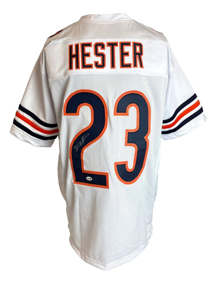Devin Hester Chicago Signed White Football Jersey JSA QR Hologram