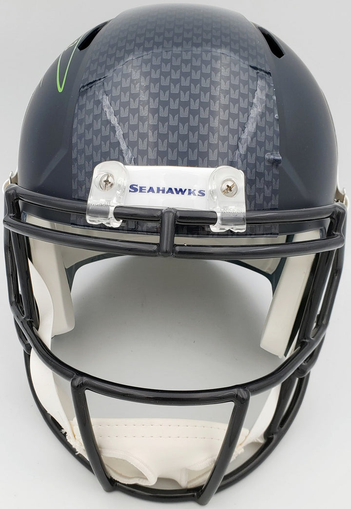 Russell Wilson Signed Seahawks Full Size Replica Speed Helmet In Green RW Holo
