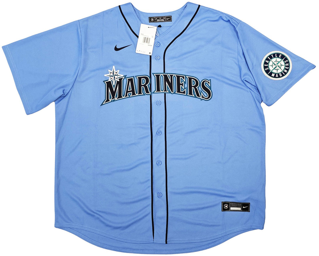 Seattle Mariners Julio Rodriguez Signed Light Blue Nike Jersey Size XXL Beckett