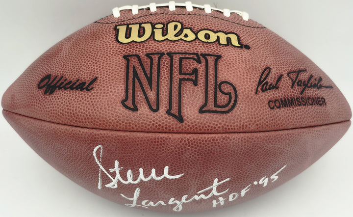 Steve Largent Auto Official NFL Leather Football Seahawks "HOF 95" (Bladder) MCS