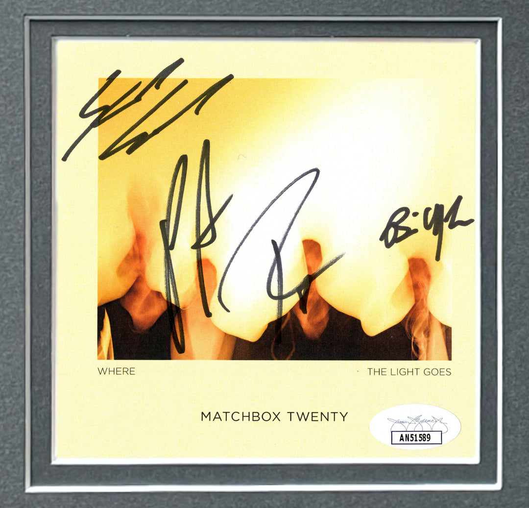 Matchbox Twenty Signed Where The Light Goes CD Album 8x Framed JSA 20 Autograph