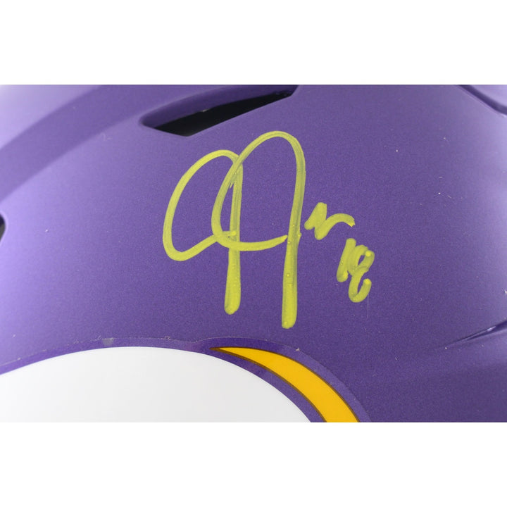 Justin Jefferson Signed Minnesota Vikings SpeedFlex Tribute Helmet BAS W 56147