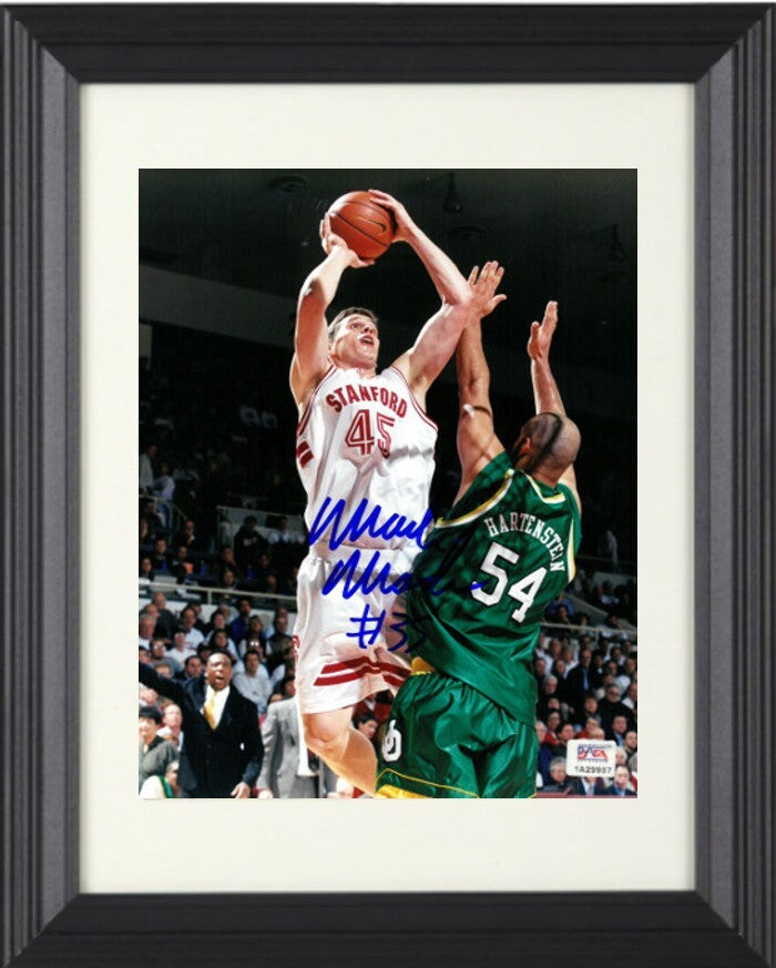 Mark Madsen signed Stanford Cardinal 8x10 Photo Custom Framed- PSA Hologram
