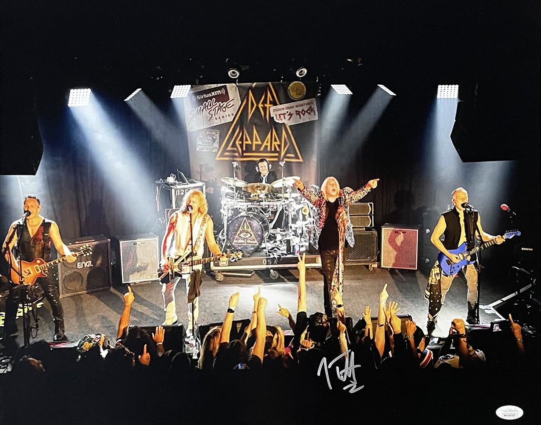 Joe Elliott Signed 16x20 Def Leppard Performance Photo JSA ITP