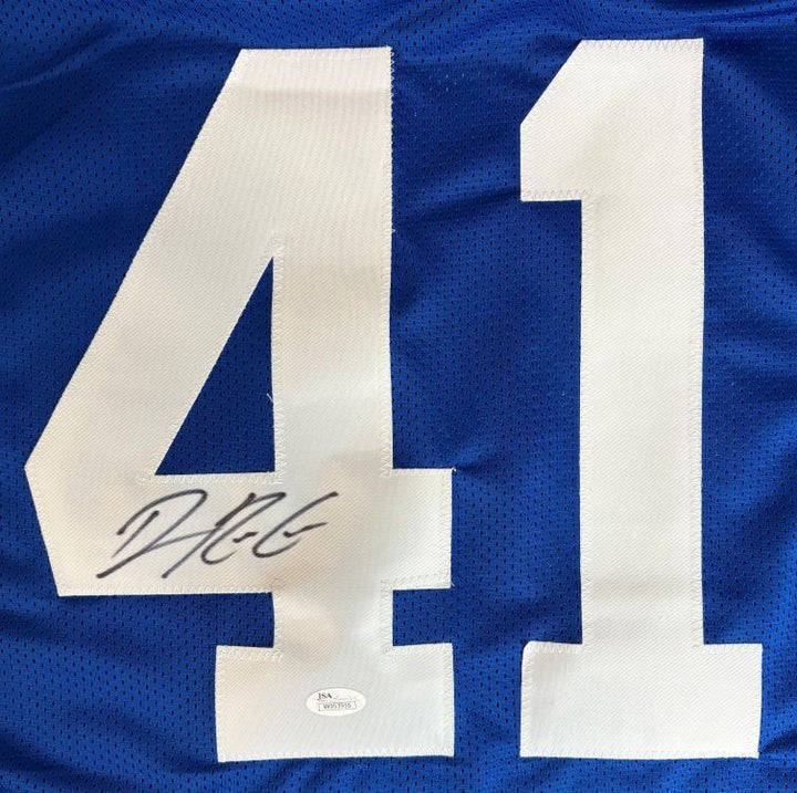 Dominique Rodgers-Cromartie New York Signed Blue Football Jersey JSA Hologram