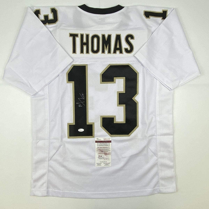 Autographed/Signed MICHAEL THOMAS New Orleans White Jersey JSA COA Auto