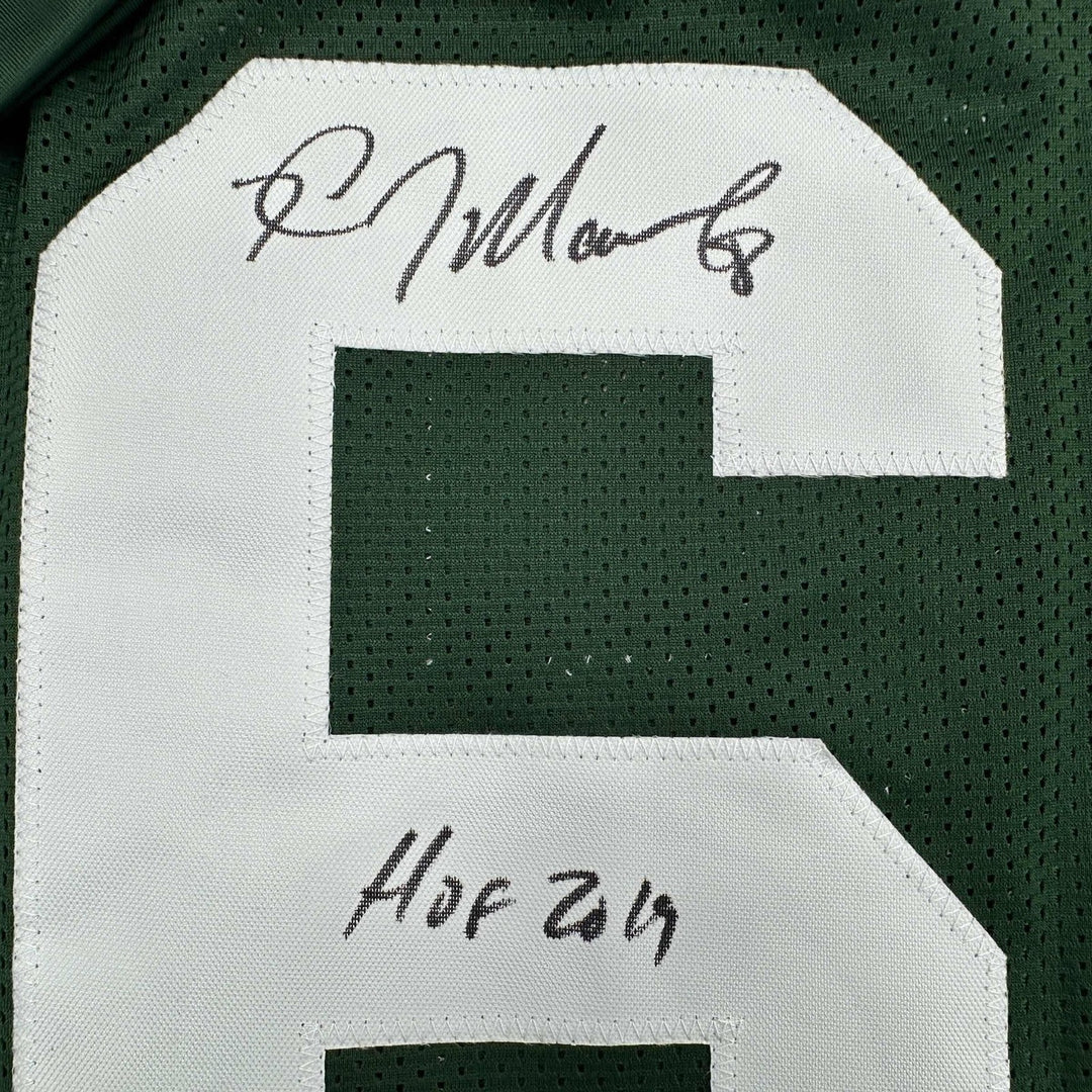 Autographed/Signed Kevin Mawae HOF 2019 New York Green Jersey Beckett COA