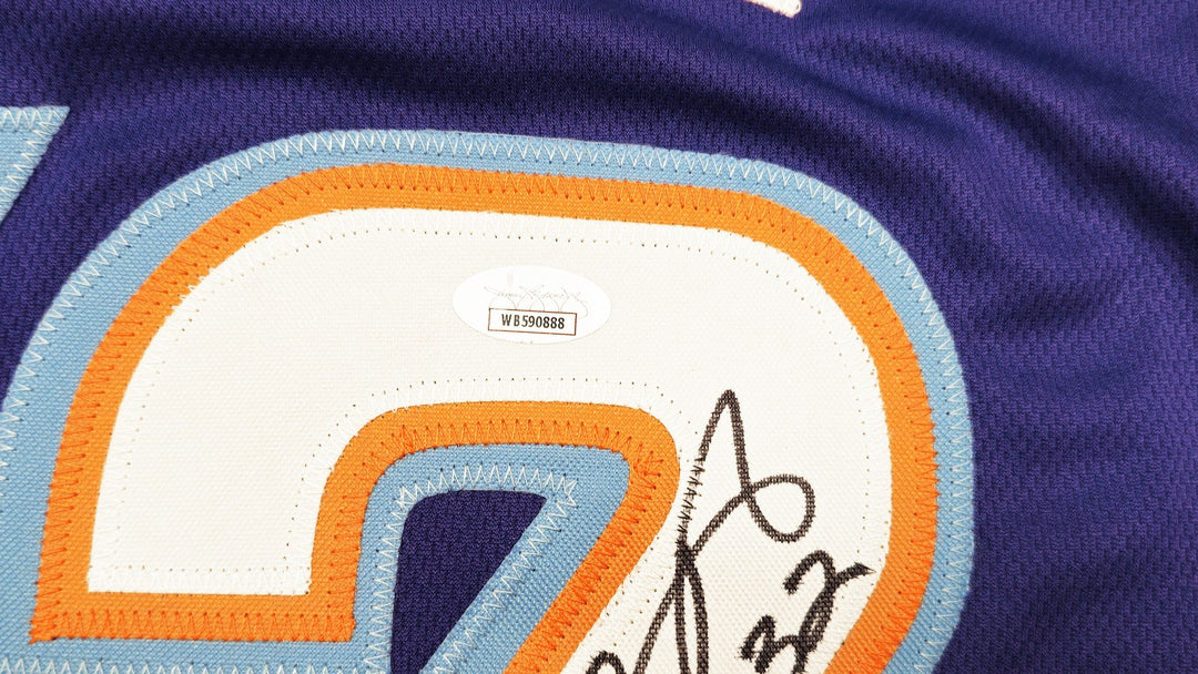 Utah Jazz Karl Malone Signed Purple Jersey JSA
