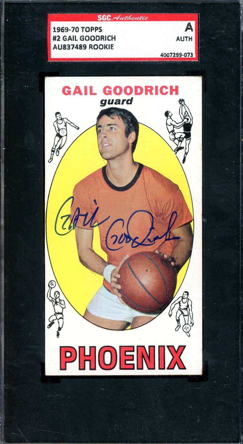 Gail Goodrich SGC Coa Signed 1969-70 Topps Rookie Autograph