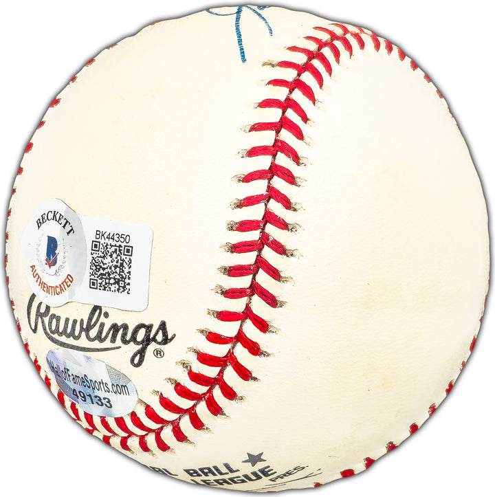 Jack Banta Autographed Official NL Baseball Brooklyn Dodgers Beckett #BK44350