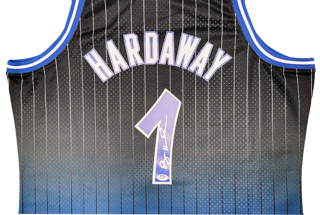 Magic Penny Hardaway Auto Black Blue M&N Fadeaway 94 HWC Swingman Jersey XL PSA