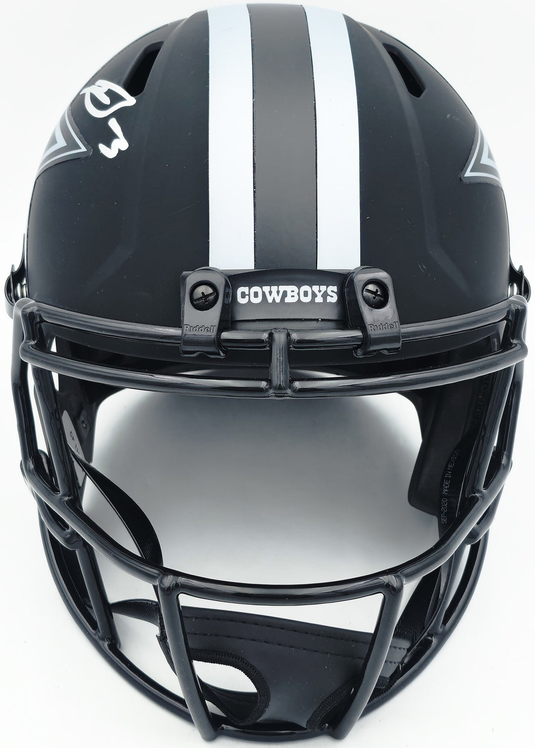 George Pickens Signed Cowboys Eclipse Black Full Sz Speed Rep Helmet JSA