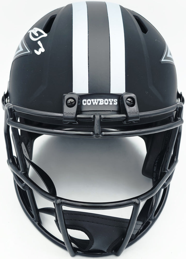 George Pickens Signed Cowboys Eclipse Black Full Sz Speed Rep Helmet JSA