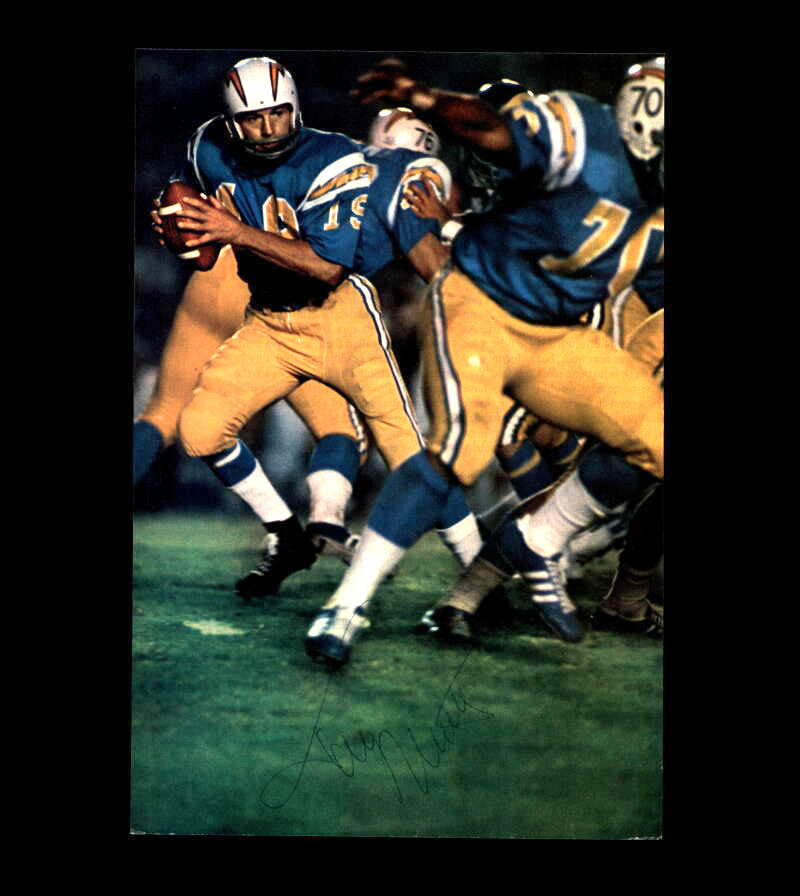 Johnny Unitas JSA Autograph Vintage 6x8 Signed Photo 60`s Chargers