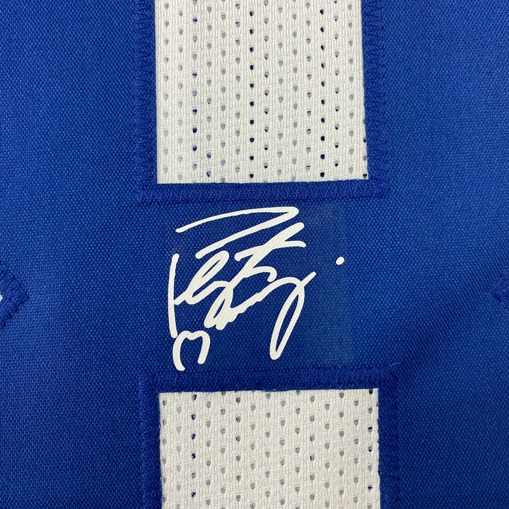 Facsimile Autographed Peyton Manning Indianapolis White Reprint Jersey Men's XL
