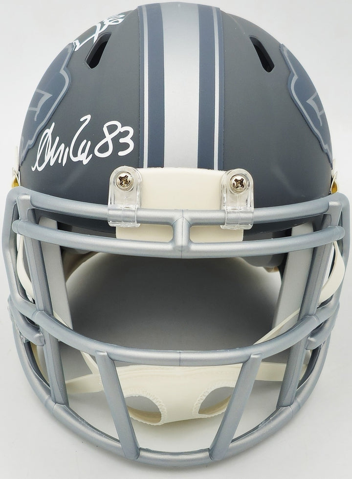 Jim Kelly, Thurman Thomas & Andre Reed Auto Bills Greats Gray Mini Helmet BAS