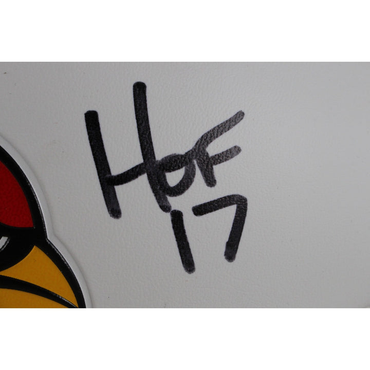 Kurt Warner Autographed/Signed Arizona Cardinals Logo Football HOF Beckett 50093