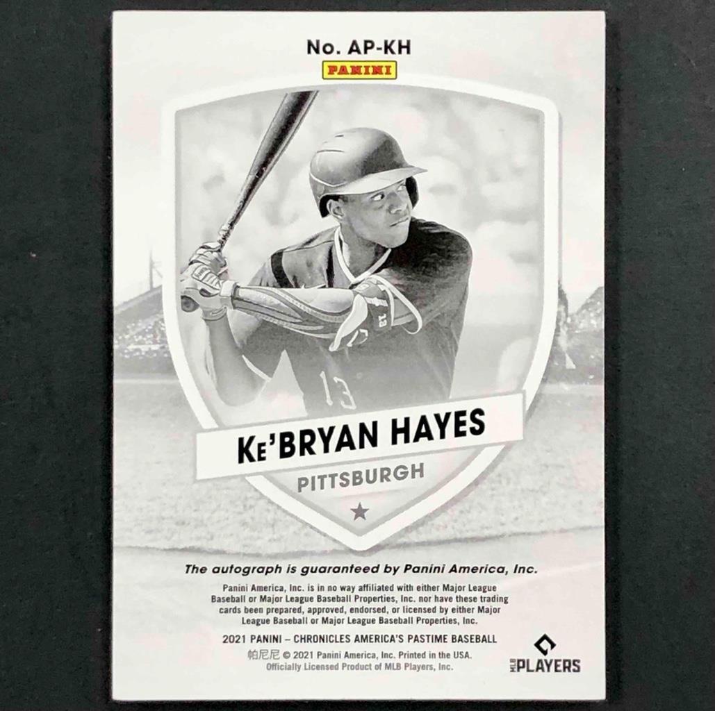 2021 Panini Chronicles America's Pastime RC Ke'Bryan Hayes auto rookie card /10