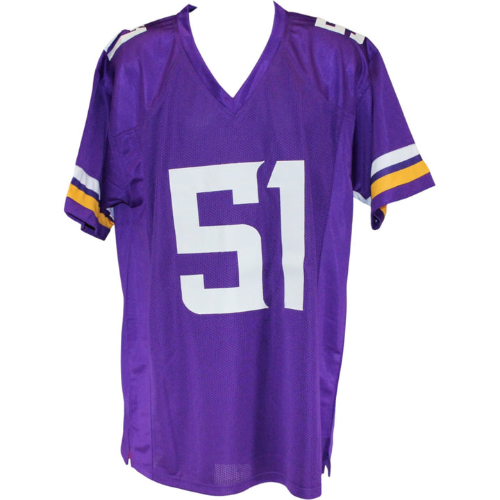 Blake Cashman Autographed/Signed Pro Style XL Purple Jersey Beckett WIT 52784